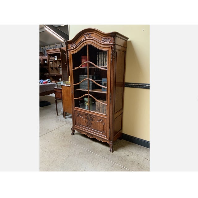 Antique Louis XV Display Cabinet/Bookcase, 1950 For Sale - Image 6 of 10