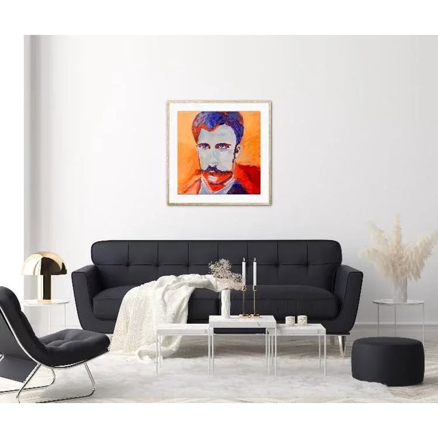 Modern Pop Art Portrait Oil Painting Original For Sale - Image 9 of 12