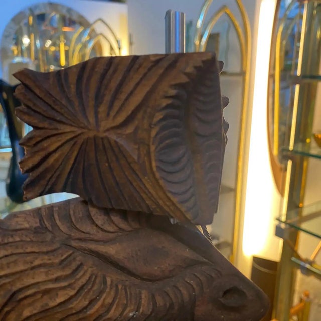 2000s Organic Modern Movable Hand-Carved Sicilian Wood Sculpture by Sciacca For Sale - Image 12 of 12