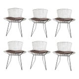 Early Harry Bertoia Model 420 Side Chairs- A Set of 6 For Sale