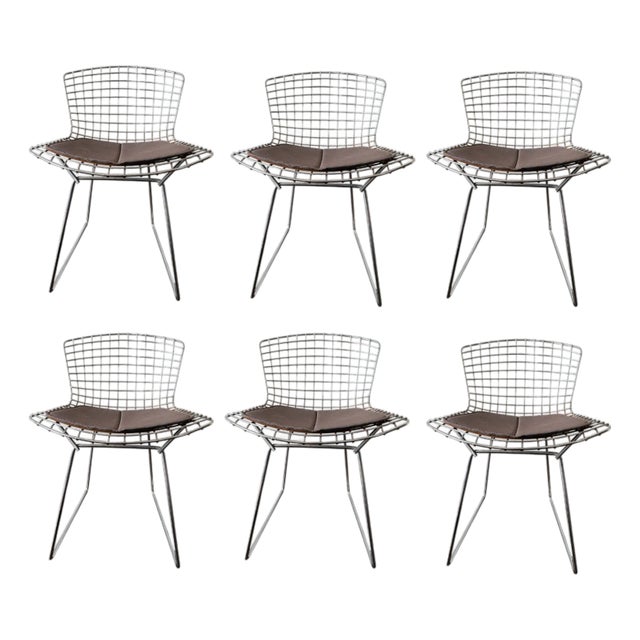 Early Harry Bertoia Model 420 Side Chairs- A Set of 6 For Sale