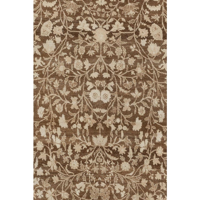 Early 20th Century Large Square Brown Persian Tabriz Rug - 13' x 14'4" For Sale In New York - Image 6 of 12