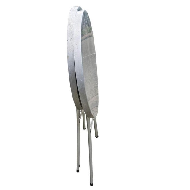 Aluminium Standing Tables, 1970s, Set of 2 For Sale - Image 14 of 18