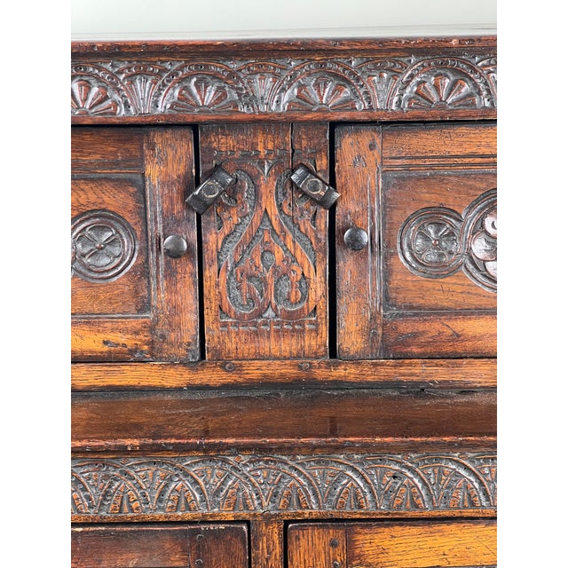 16th Century Antique Elizabethan Tudor Oak Court Cupboard C. Late 16th Century For Sale - Image 5 of 12