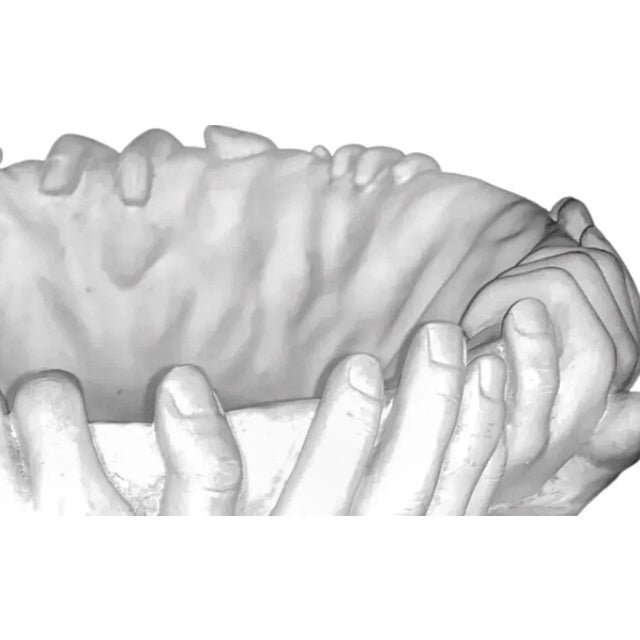 Pop Art Fornasetti Jonathan Adler Insp "15 Perpetual Hands" Vitruvian Tms Pop Art Sculpture Centerpiece Bowl For Sale - Image 3 of 12