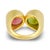 Vintage Tourmaline 18k Gold Two Stone Cocktail Ring, Size 7 For Sale In Los Angeles - Image 6 of 6