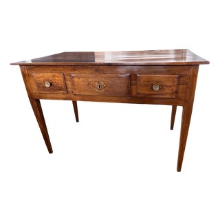 Italian Neoclassical Inlaid Walnut Writing Desk For Sale