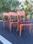 Italian mid-century modern dining chairs by A. Sibau. This stunning set of six includes two armchairs. Sculptural, modern...