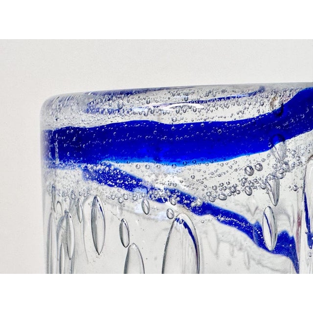 1970s Mouth-Blown Glass Art Vases with Spiral Decor from Theresienthal Glassworks, Germany 1970s, Set of 2 For Sale - Image 5 of 14