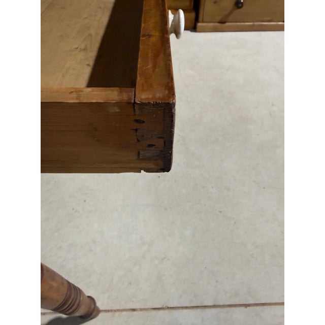 Antique Pine Wash Stand / Desk With Drawer and Lip From England For Sale - Image 17 of 18