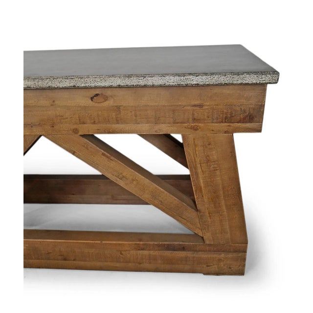 Greystone Farmhouse Console Table For Sale In Los Angeles - Image 6 of 9