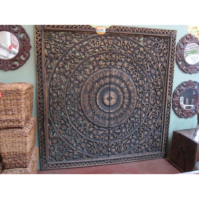 Teak Carved Panel Chairish
