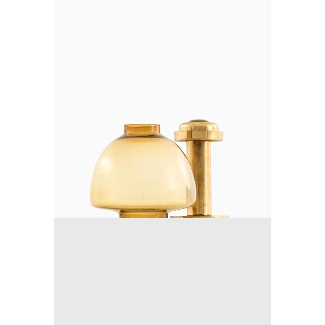 Candlestick in Warm Amber-Yellow Tone from Hans-Agne Jakobsson, 1950s For Sale - Image 4 of 7