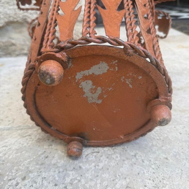 Vintage Art Nouveau Umbrella Stand in Sheet Metal, 1960s For Sale - Image 10 of 12