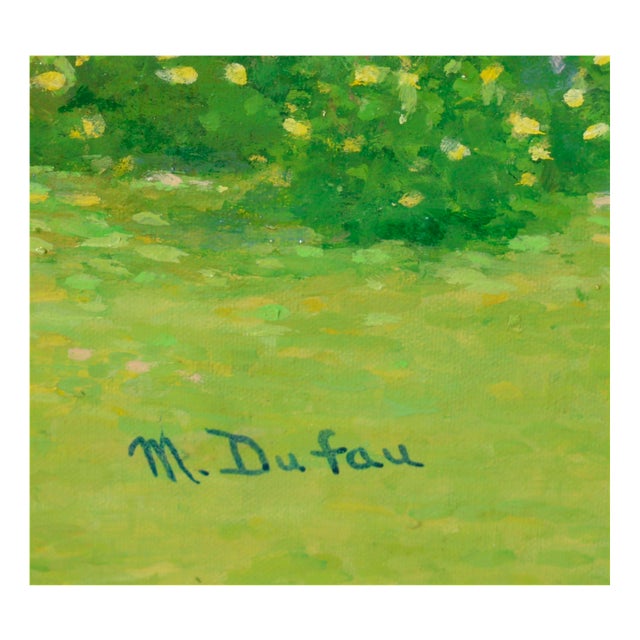 1980s Floral Garden Archway Landscape With Roses by Marnie Dufau For Sale - Image 5 of 5