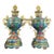Late 20th Century Pair of Gilt Bronze Cloisonné Enamel Palace Lantern Incense Burners For Sale