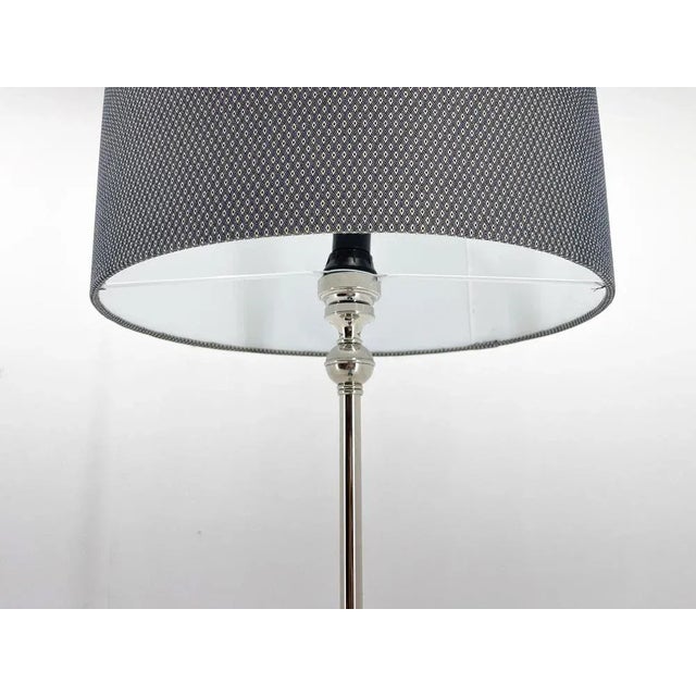 Chrome & Wood Floor Lamp, Czechoslovakia, 1950s For Sale - Image 9 of 13