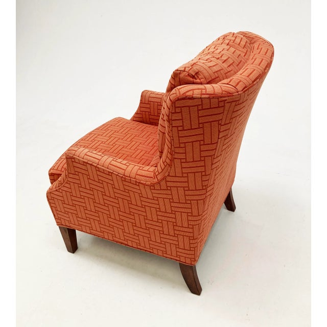 Classic Salmon Upholstered Chairs by Sam Moore- a Pair For Sale In Louisville - Image 6 of 12