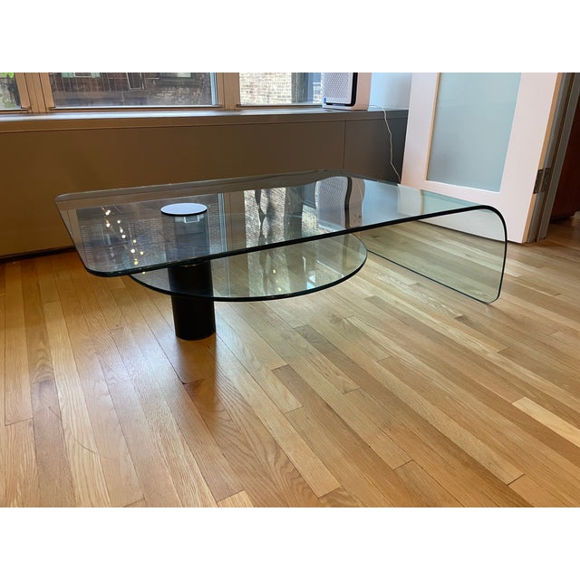 Vintage Postmodern Bent Glass Coffee Table For Sale - Image 4 of 6