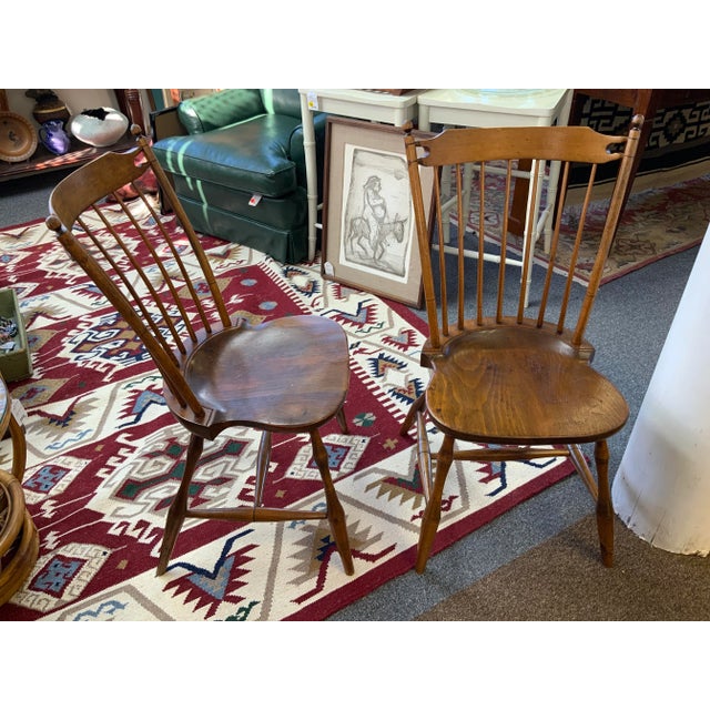 Mid Century LE Partridge Windsor Chairs - Set of 2 For Sale - Image 4 of 14