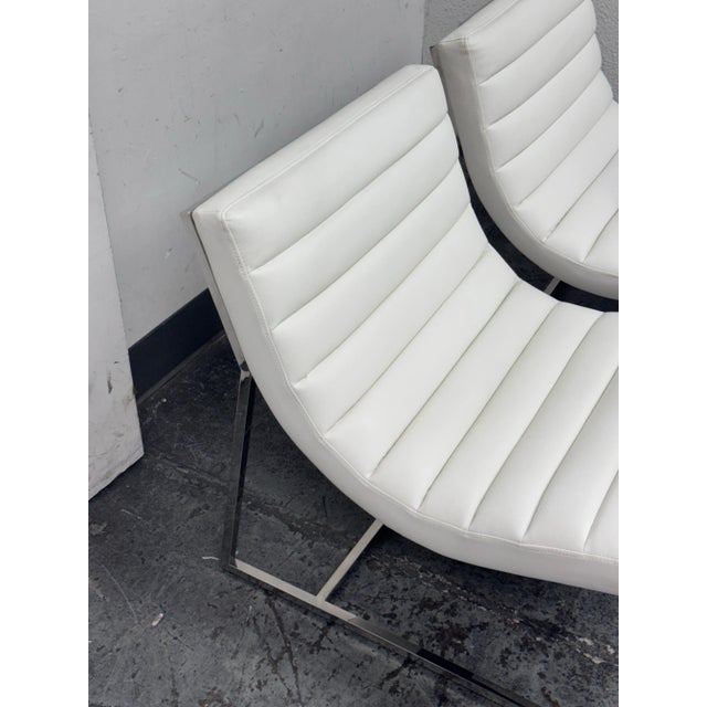 2010s Noble House Leather Taher Chairs, Pair For Sale - Image 5 of 12