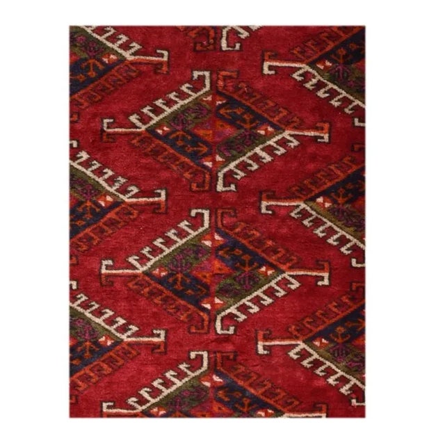 Fine Vintage Bokhara Russian Rug, Hand Knotted, Circa 1940's