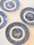 Ceramic Mid 20th Century Flow Blue Willow Ironstone Dessert Plates- Set of Six For Sale - Image 7 of 9