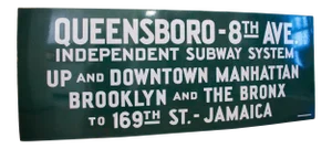 1930s Porcelain Enamel New York City Subway Sign
