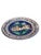 Mediterranean Vintage Hand-Painted Mediterranean Ceramic Wall Plate - Bird & Tulip Motif For Sale - Image 3 of 12