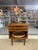 Brown 1970s Mid-Century Modern Possibly Walnut Nightstand With Curved Drawer Front, Open Shelf, and Tapered Legs For Sale - Image 8 of 9