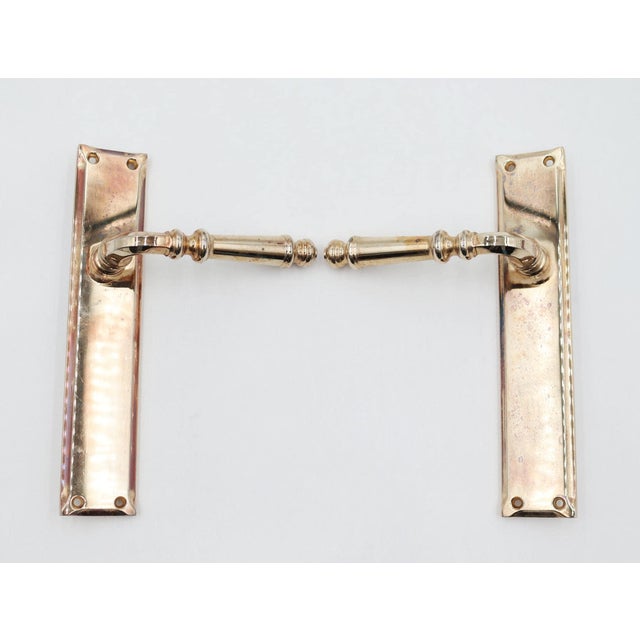 Traditional style dummy door pulls made of polished brass. Make by Jelka. The original mounting screws are not available....