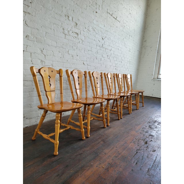 Brutalist 1950s Maple Dutch Brutalist Style Dining Chairs, Set of 6 For Sale - Image 3 of 15