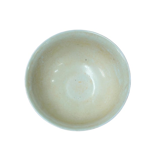 Chinese Off White Color Dragon Graphic Porcelain Bowl Display Art For Sale - Image 11 of 12