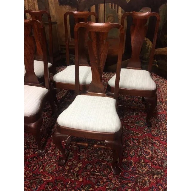 Vintage Walnut Chairs, Queen Anne Chairs, Set of Five For Sale - Image 6 of 11