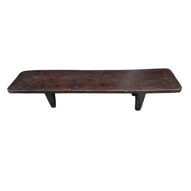 Vintage Large-Tribal-Wood-Senufo-Coffee-Table stool-78.5" W For Sale In New York - Image 6 of 10