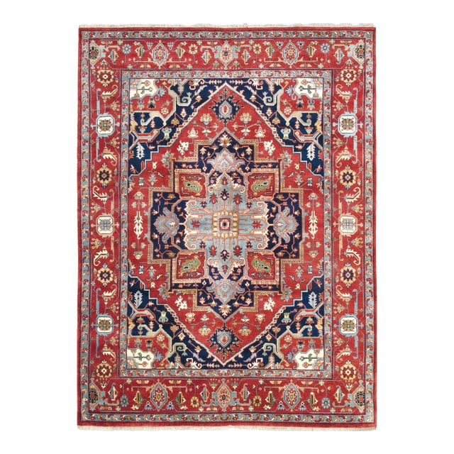 Serapi Wool Rust Area Rug- 6' 3'' X 9' 2'' For Sale