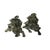 1990s Pair Oriental Stone Carved Ram Wine Cup Holder Shaped Display Figures For Sale - Image 5 of 10