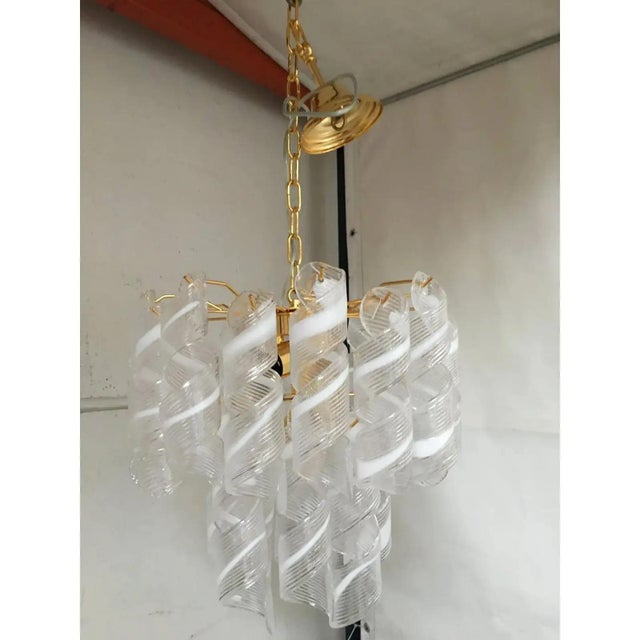 Murano Glass Virgola Chandelier by Simoeng For Sale - Image 4 of 14
