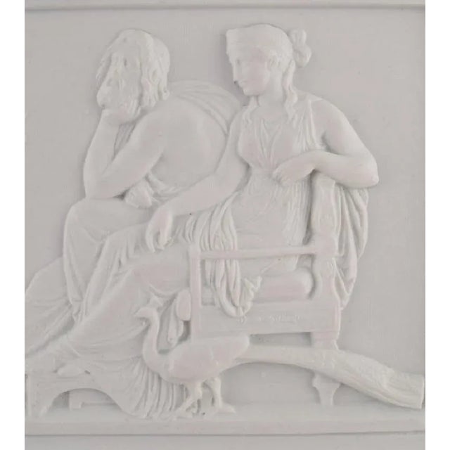 Bing and Grøndahl after Thorvaldsen. Antique biscuit wall plaque. 1870S / 80s. Measures: 17.5 X 11.5 Cm. In excellent...