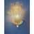 Gold “Graniglia” Leaf Murano Glass Wall Sconces in Venetian Style - a Pair For Sale - Image 4 of 17