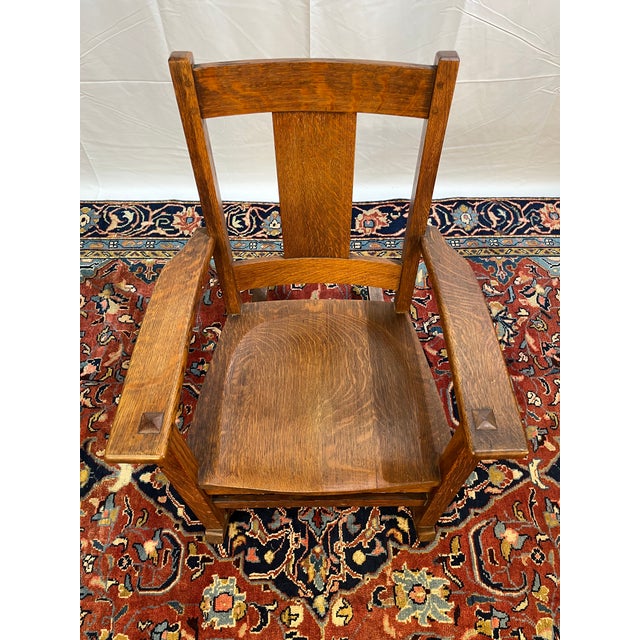 Brown Early 20th Century Limbert Rocker For Sale - Image 8 of 12