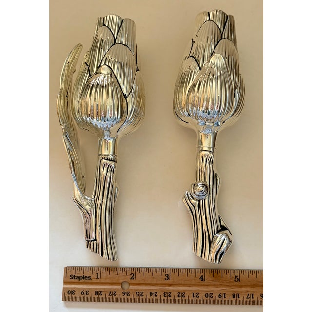 Late 20th Century Missiaglia Style Silver Artichoke Salt and Pepper For Sale - Image 13 of 14