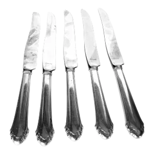 Vintage Gorham 1937 Silver Plate "Cavalier" Pattern Dinner Knives- Set of 5