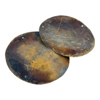 Early 20th Century 2 Asante Gold Dust Scale Pans Côte d'Ivoire For Sale