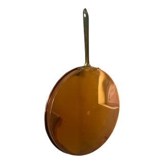 Vintage European Copper & Brass Crepe Pan For Sale