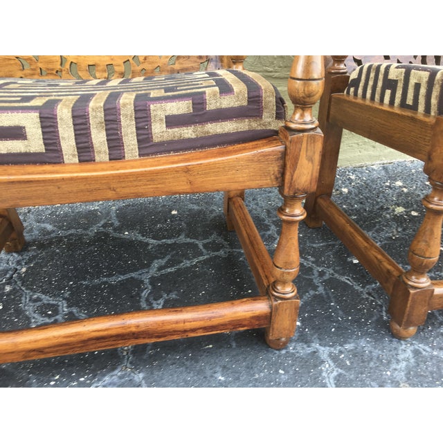 Wood 19th Century Convertible Pair of Monk's Chair or End Table, Foldable Armchair For Sale - Image 7 of 18