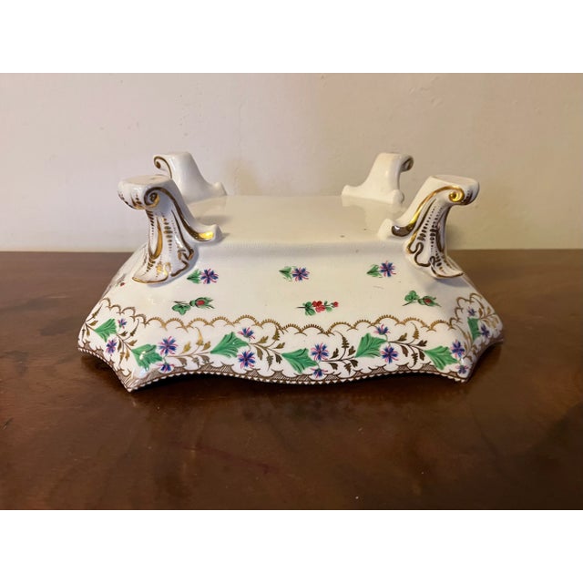 Antique Early 19th Century English Sprig Porcelain Footed Compote Bowl For Sale - Image 11 of 12