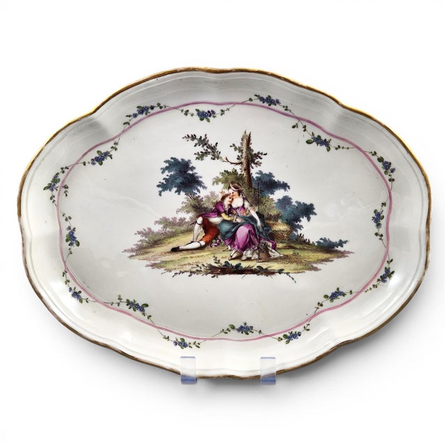 Antique Marseille Porcelain Tray by Joseph-Gaspard Robert, 1700s For Sale - Image 9 of 9