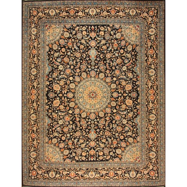 Textile Hand-Knotted Isfahan Rug with Toranj Sheikh Safi Pattern For Sale - Image 7 of 7