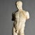 Greco-Roman Apollo statue in white composite, presented in an intentionally unrestored condition inspired by an...